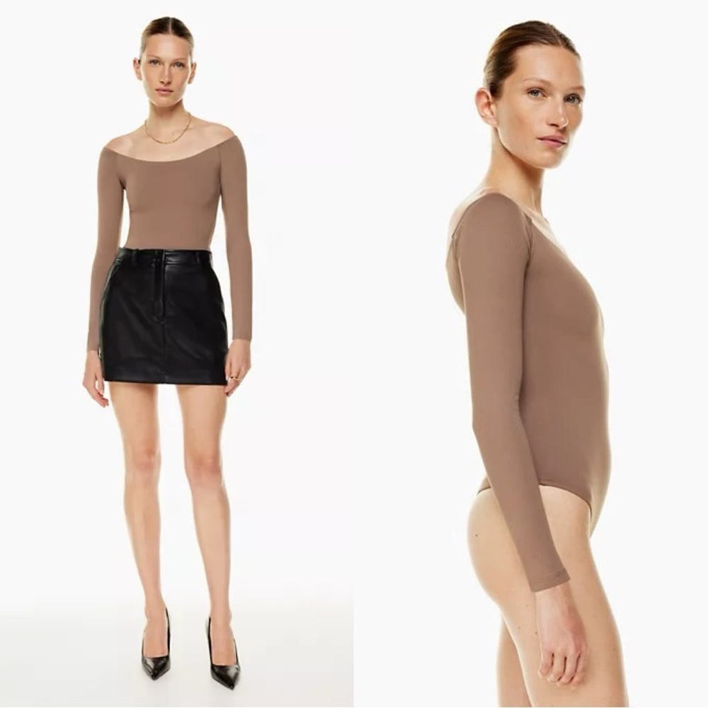 Aritzia Babaton Contour Off Shoulder Long Sleeve Bodysuit